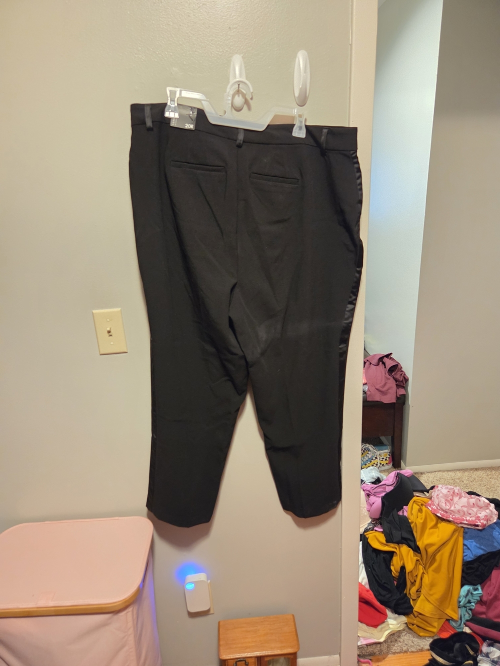 torrid Black Tuxedo Stripe Straight-Leg Pants - Picture 5 of 6